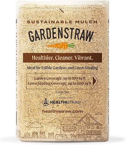 HealthiStraw GardenStraw, 3 cu ft (20 lbs) All-Natural Mulch for