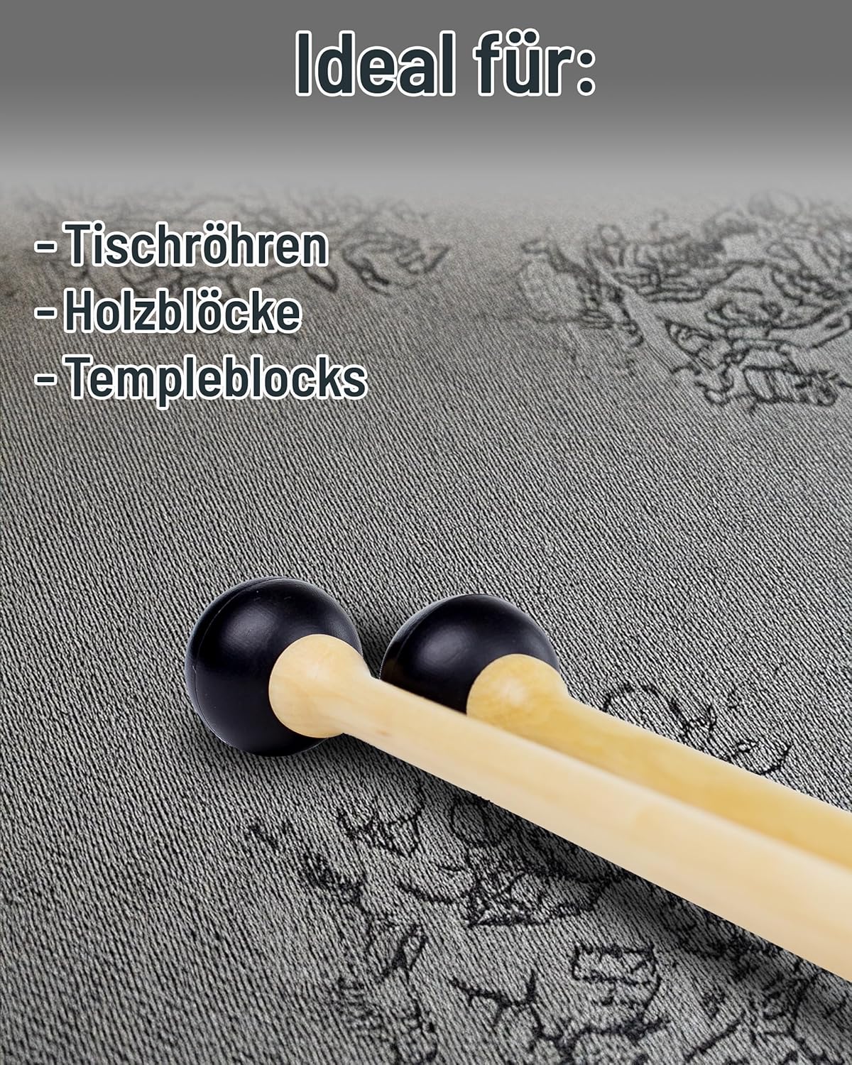 Schlagwerk MA101 Rubberhead Mallet Pair - Extra Hard