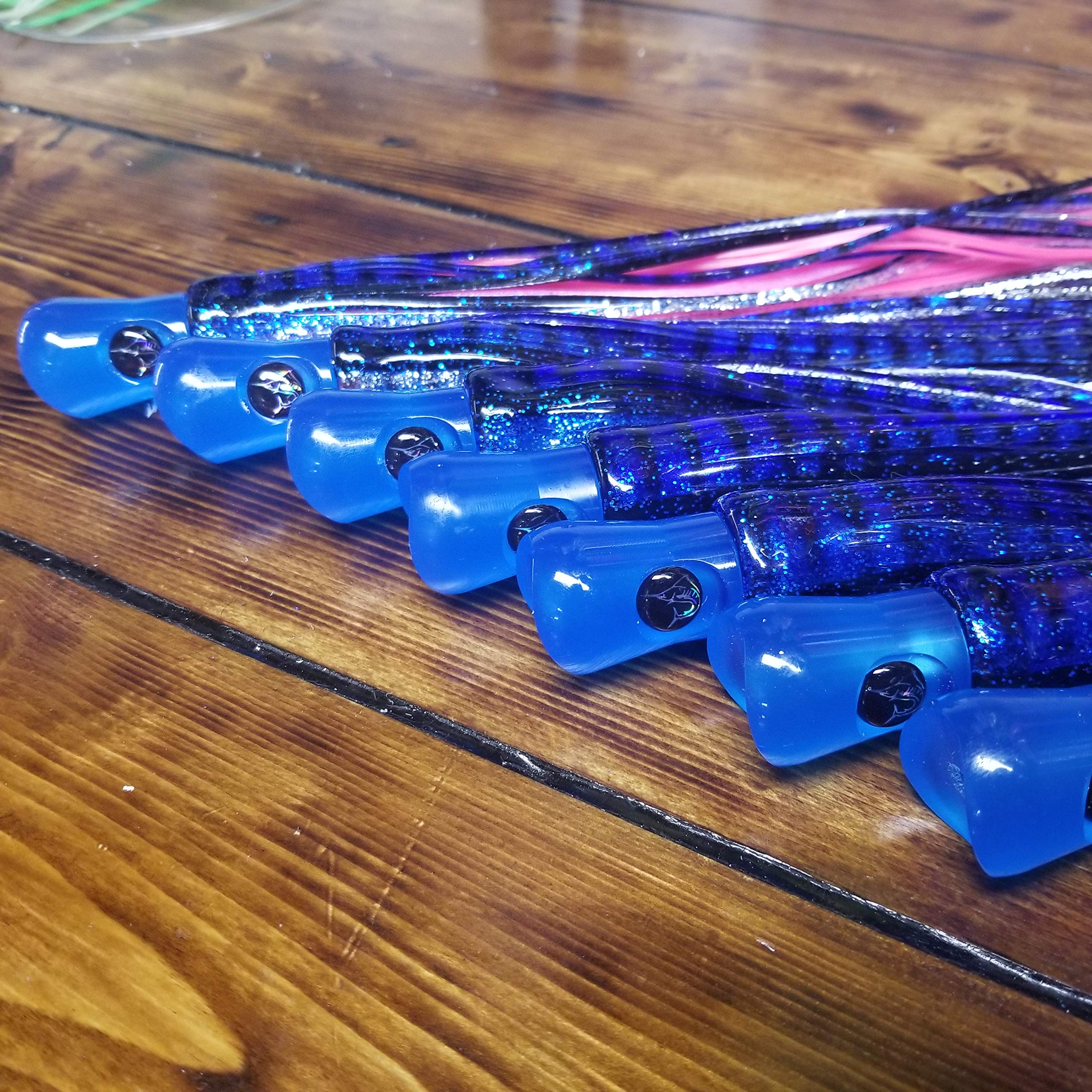 Lobo Lures Skipjack Hybrid UV 20,3 cm blau & rosa Makrelenköder Splash Bar Bigeye Thunfisch Angeln Streustange Made in USA