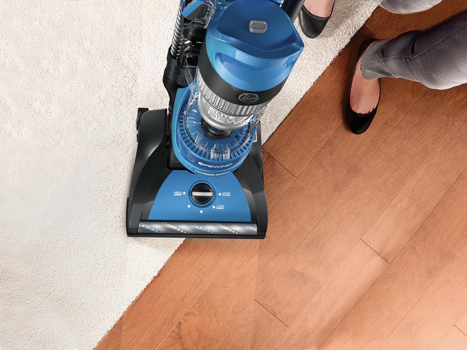 Hoover Elite Rewind Plus Bagless Upright Vacuum, UH71200
