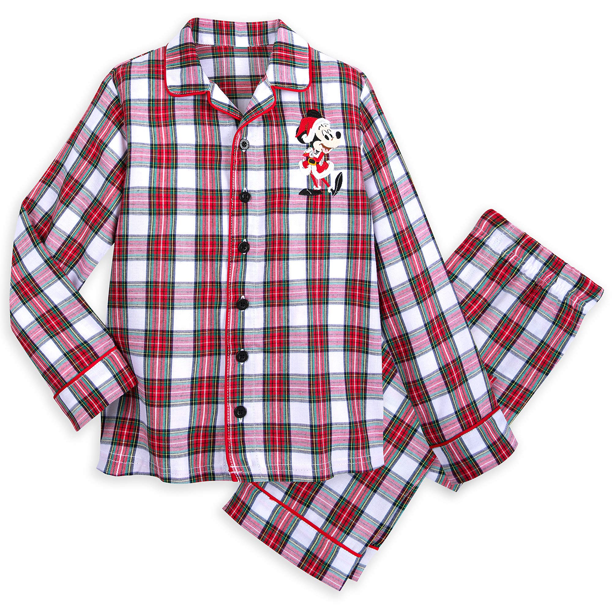 Ensemble nuit Mickey carreaux écossais de qualité garçon 2 ans