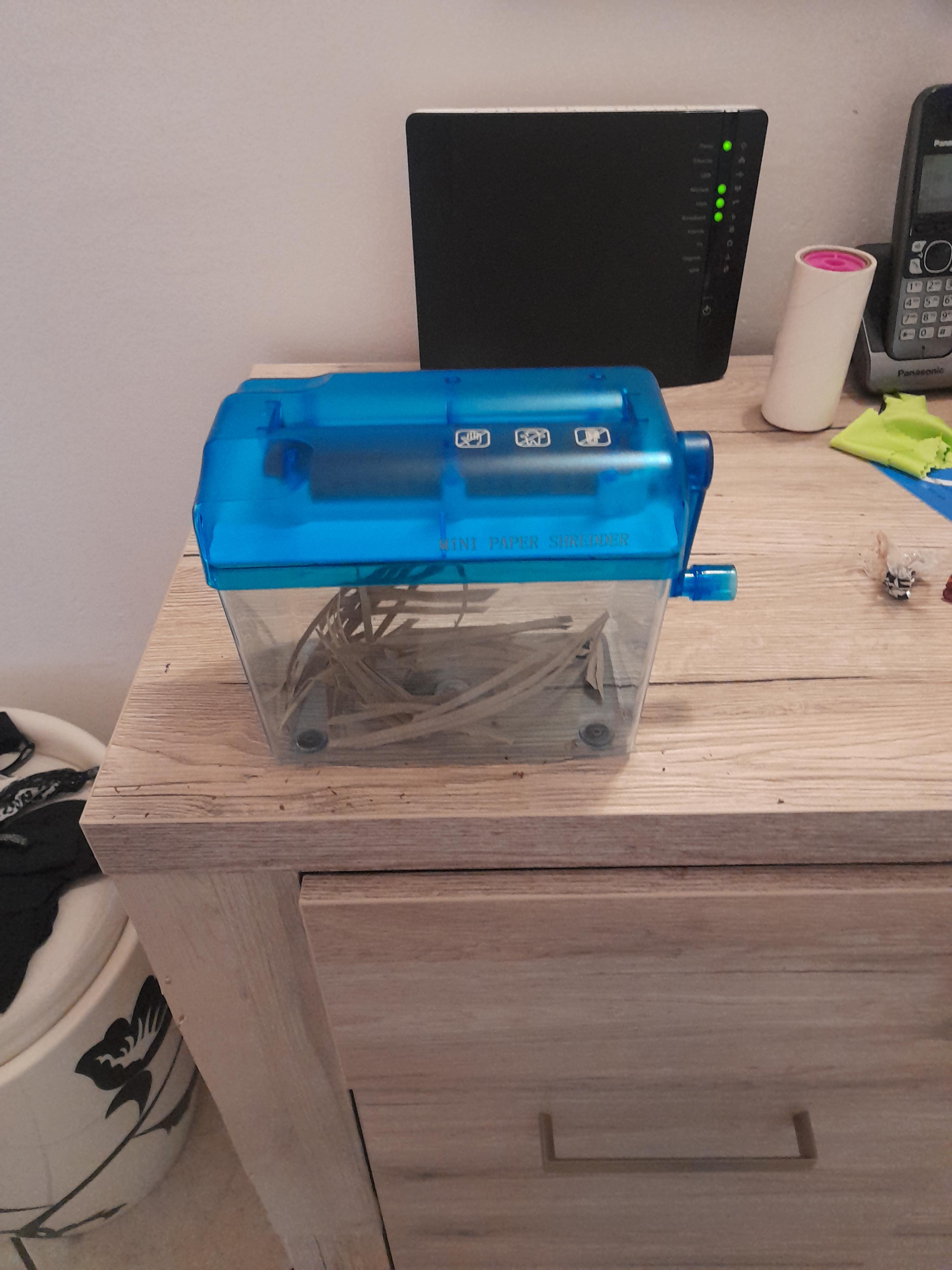 Tritadocumenti Manuale Portatile - Distruggi Carta A6, Per Ricevute E Biglietti, Grigio - Foto 11