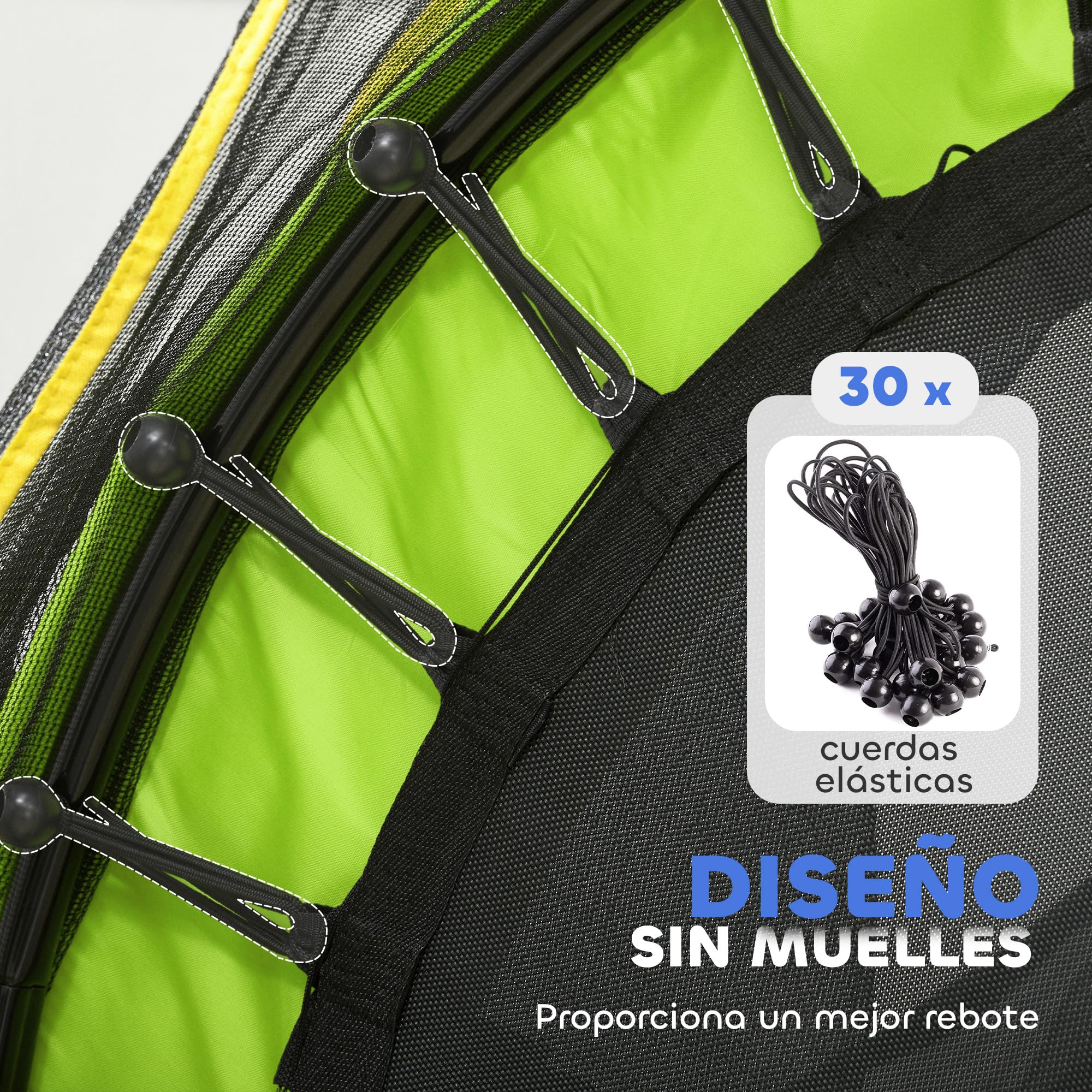 HOMCOM Cama Elástica Infantil Ø140x190 cm Trampolín para Niños de 3-6 Años con Red de Seguridad Carga 45 kg para Interior