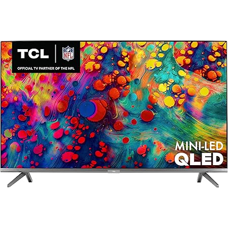 TCL 55-inch 6-Series 4K UHD Dolby Vision HDR QLED Roku Smart TV - 55R635, 2021 Model , Black