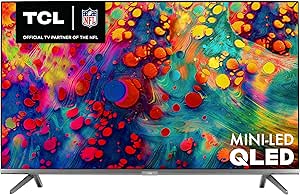 TCL 55-inch 6-Series 4K UHD Dolby Vision HDR QLED Roku Smart TV - 55R635, 2021 Model , Black