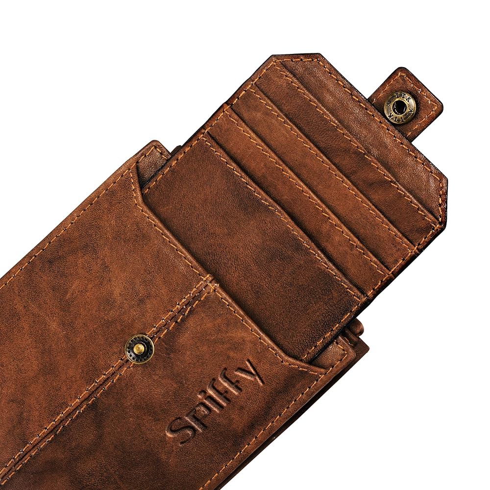 Amazon.com: Spiffy Benchmark Design Brown Genuine Leather