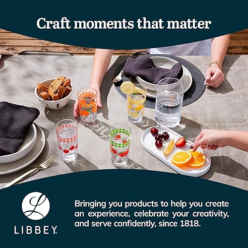 Miniatura 6 de Libbey Vasos de jugo de fruta, vasos de base pesada, juego de 8 vasos de jugo de desayuno, vasos transparentes para bebidas frías