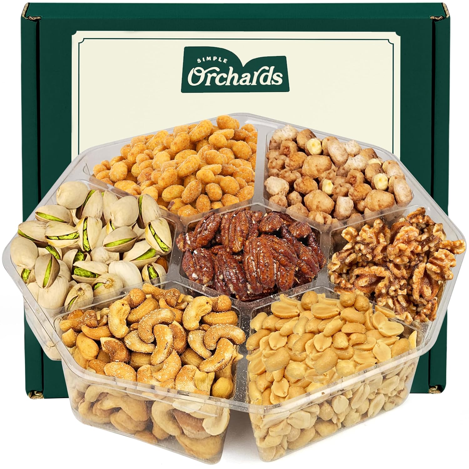 Nuts gift Basket Platter With a Variety of Freshly Roasted Nuts thumbnail