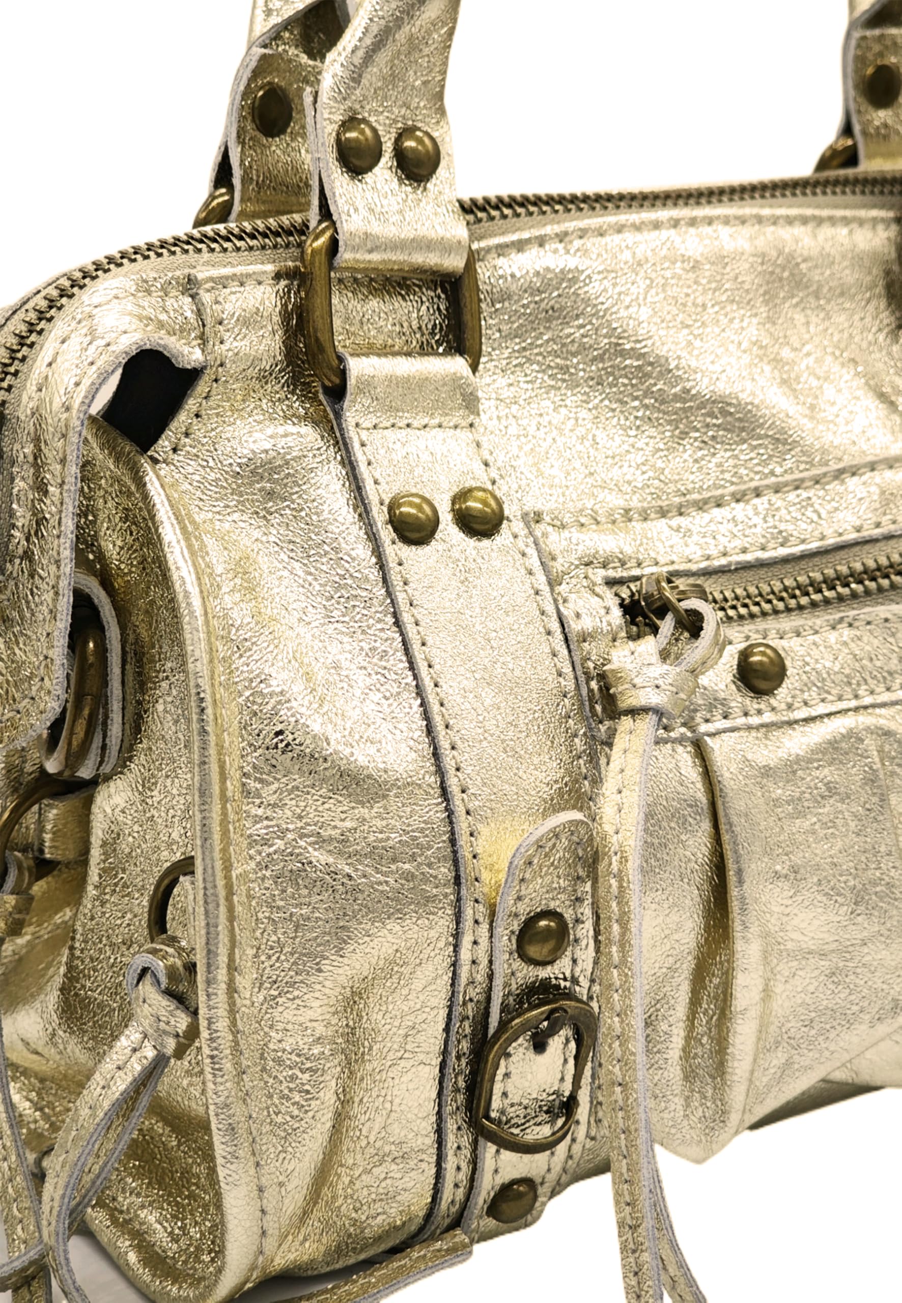 Soleil Chic - Daisy Kleine Handtasche Vintage Echtleder Damen Umhängetasche aus Rindsleder