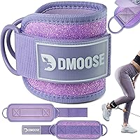 Vista 30 de DMoose Fitness Ankle Strap for Cable Machine - One Size Fit with Premium Padding Cuffs, Ankle Bands for Working Out, Booty Workouts, Leg Extension