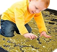 Vista 33 de Tela sensorial de lentejuelas para pared para niños, lentejuelas grandes de 0.2 pulgadas, materiales sensoriales para juegos inquietos para niños