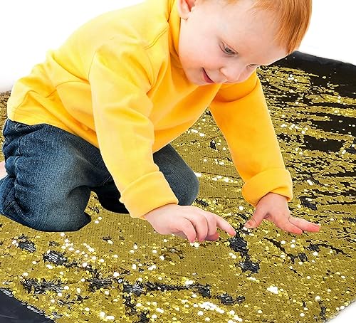 Miniatura 33 de Tela sensorial de lentejuelas para pared para niños, lentejuelas grandes de 0.2 pulgadas, materiales sensoriales para juegos inquietos para niños