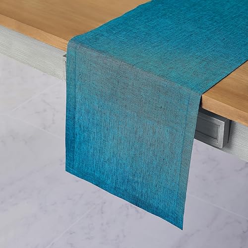 Miniatura 21 de Solino Home - Camino de mesa de lino de 14 x 36 pulgadas, marrón cambray, Athena, para otoño, Acción de Gracias, Navidad, vacaciones, lavable a 06: