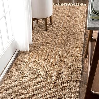 nuLOOM Raleigh Farmhouse Jute Tasseled Runner Rug, 2' 6