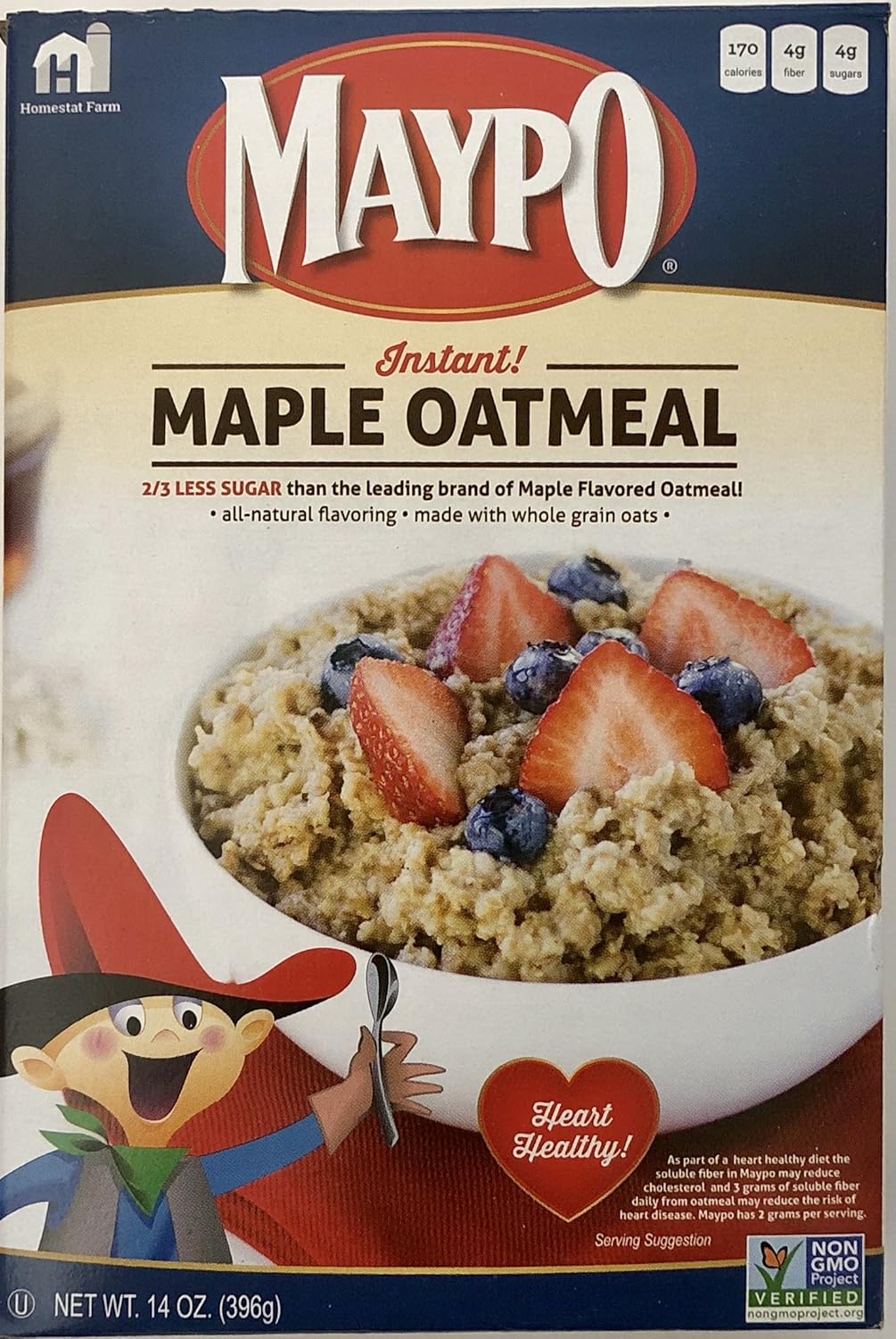 Avena Instantánea Maypo Sabor Maple, 14 oz (Pack de 2)