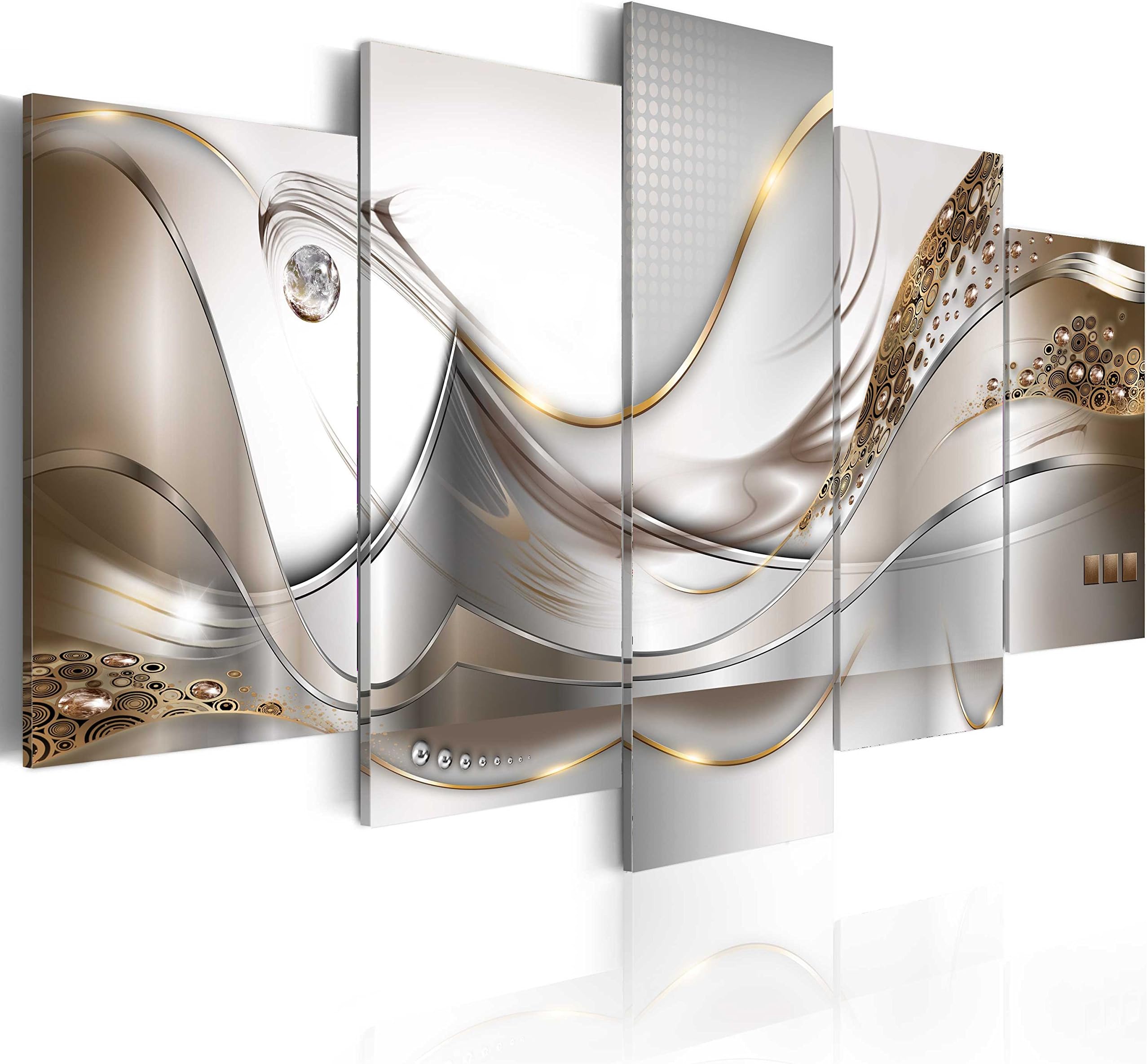 murandoCanvas Wall Art Abstract Flower 200x100 cm / 80"x40" 5 pcs Large Canvas Prints XXL - Art Deco Pictures for Bedroom Walls - Home Decor Wall Pictures for Living Room