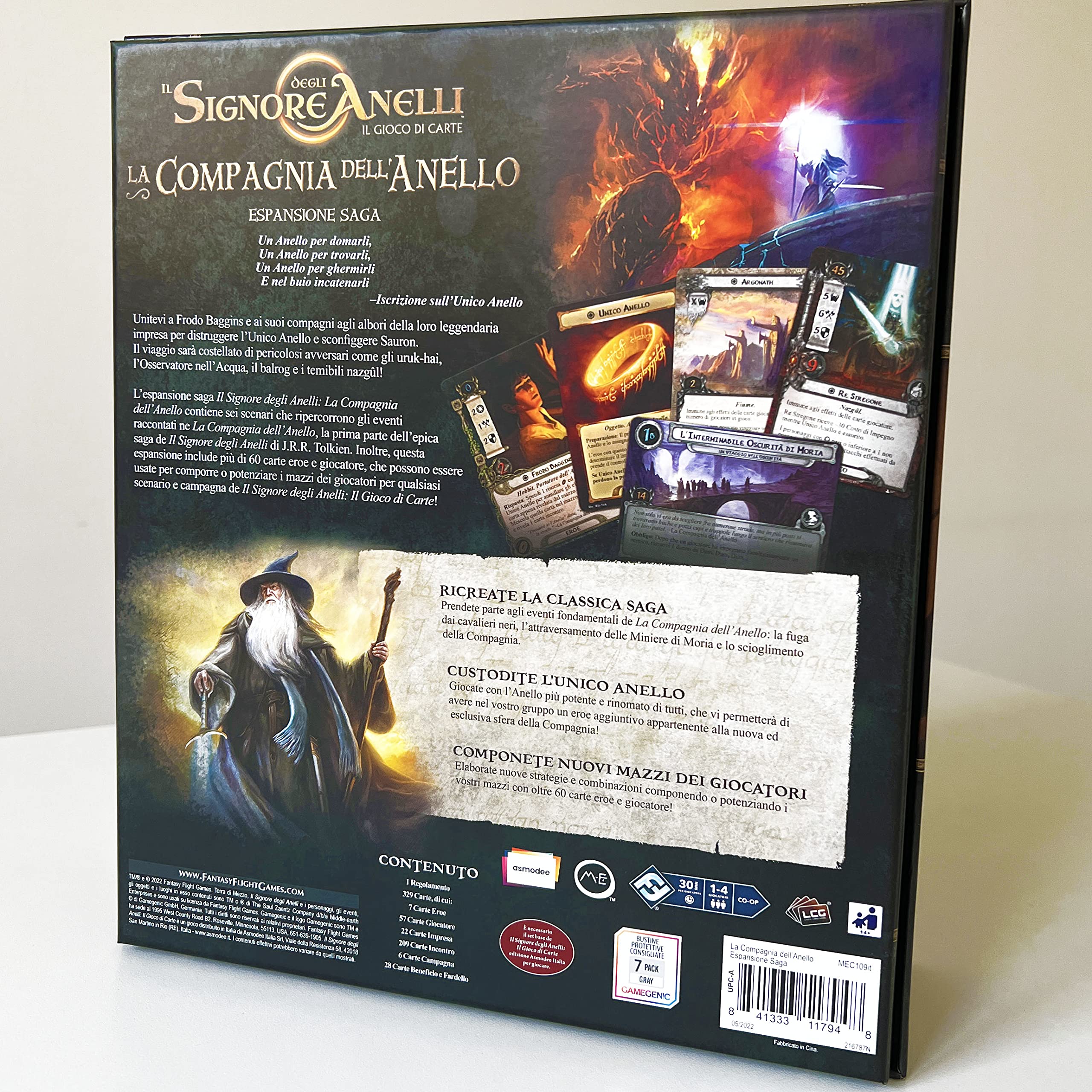 Asmodee - El Señor de los Anillos, El Juego de Cartas: La Compañía del Anillo - Expansión Saga, 1-4 Jugadores, 14+ Años, Edición en Italiano