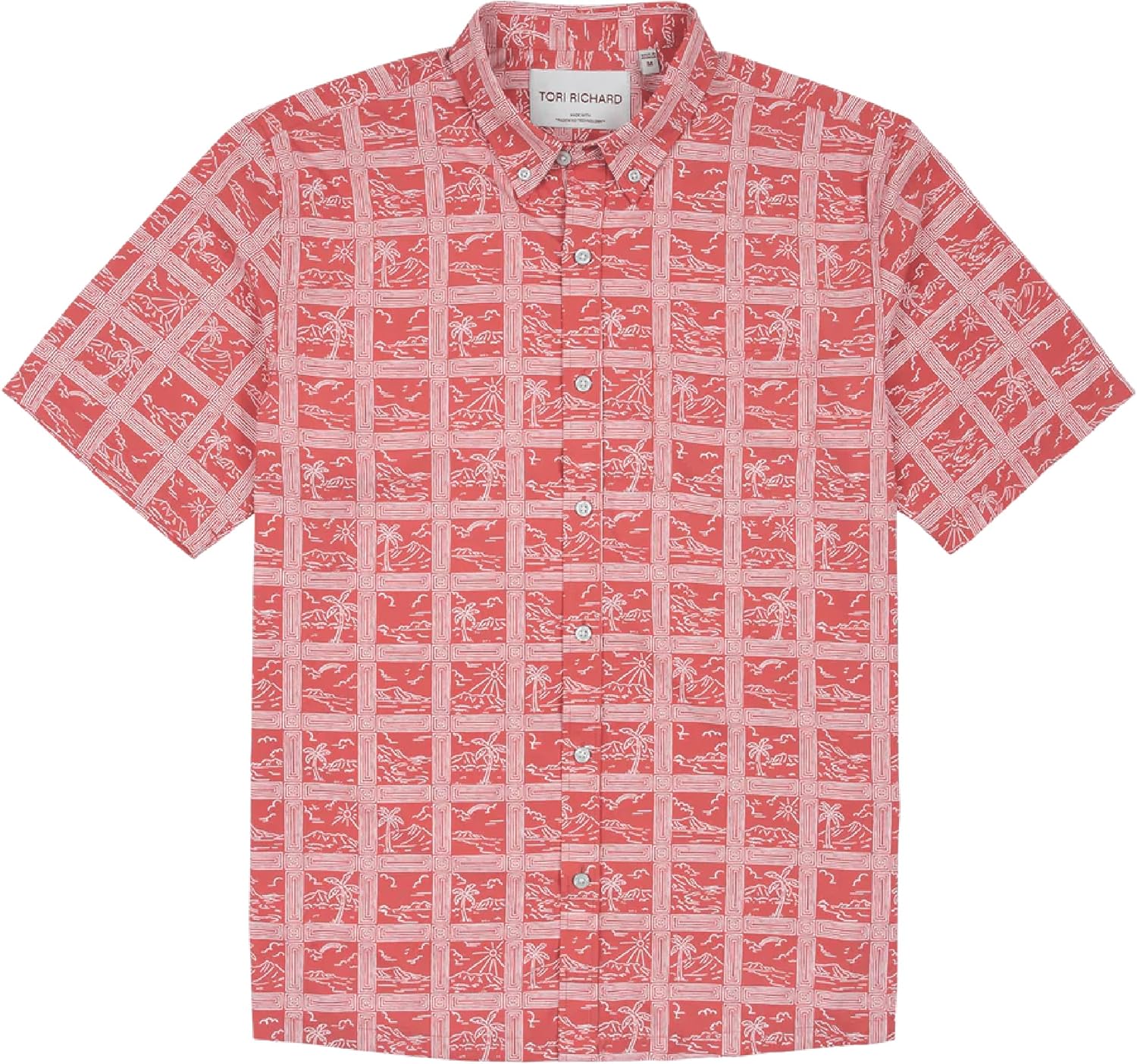 Tori Richard Men's Chill Outlook Tradewind Technology Short Sleeve Button Down Collar Shirt