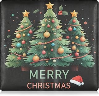 Car Registration and Insurance Card Holder, Christmas Trees PU Leather Glove Box Organizers for Cards Driving Licence Documents, Vehicle Accessories