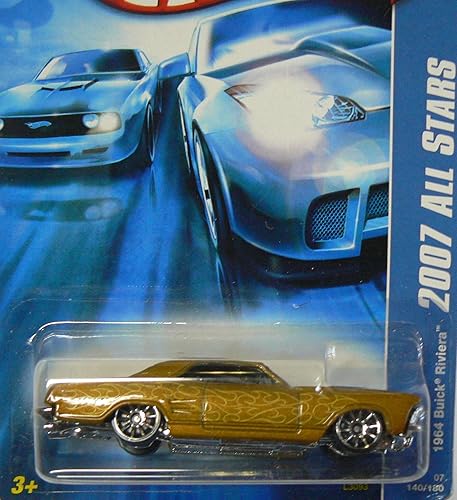 #2007-140 1964 Buick Riviera Gold Coleccionista Car Mattel Hot Wheels