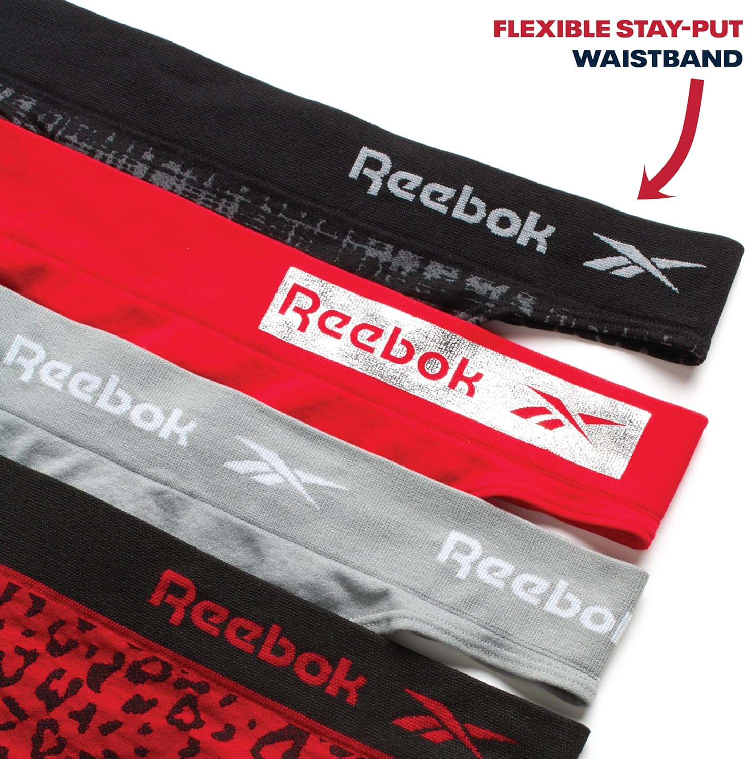 Reebok Womens Thongs - 4 Pack Performance Stretch G-String Thongs for Women - Breathable No Show Sexy Lingerie Underwear - Image 4