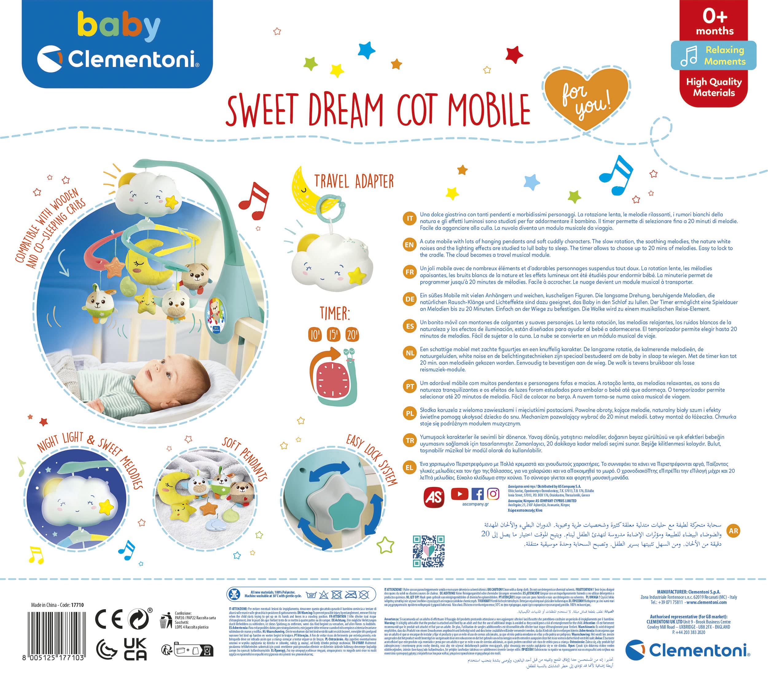 Giostrina Elettronica Clementoni Sweet And Dream - Con Luci E Melodie Per Neonati