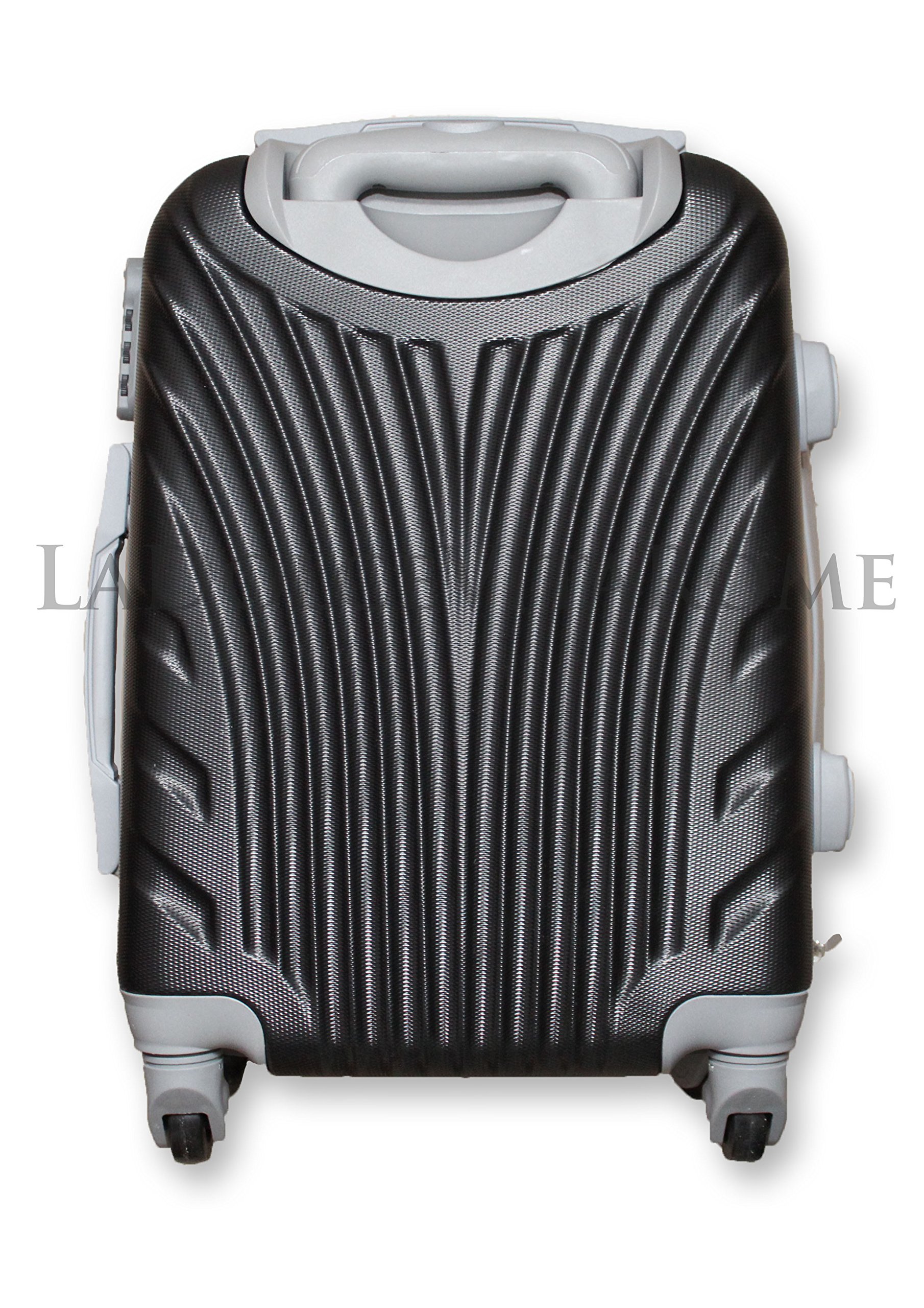 TROLLEY IN ABS 52X35X20 4 RUOTE adatto come BAGAGLIO A MANO per tutti compagnie aeree (NERO)
