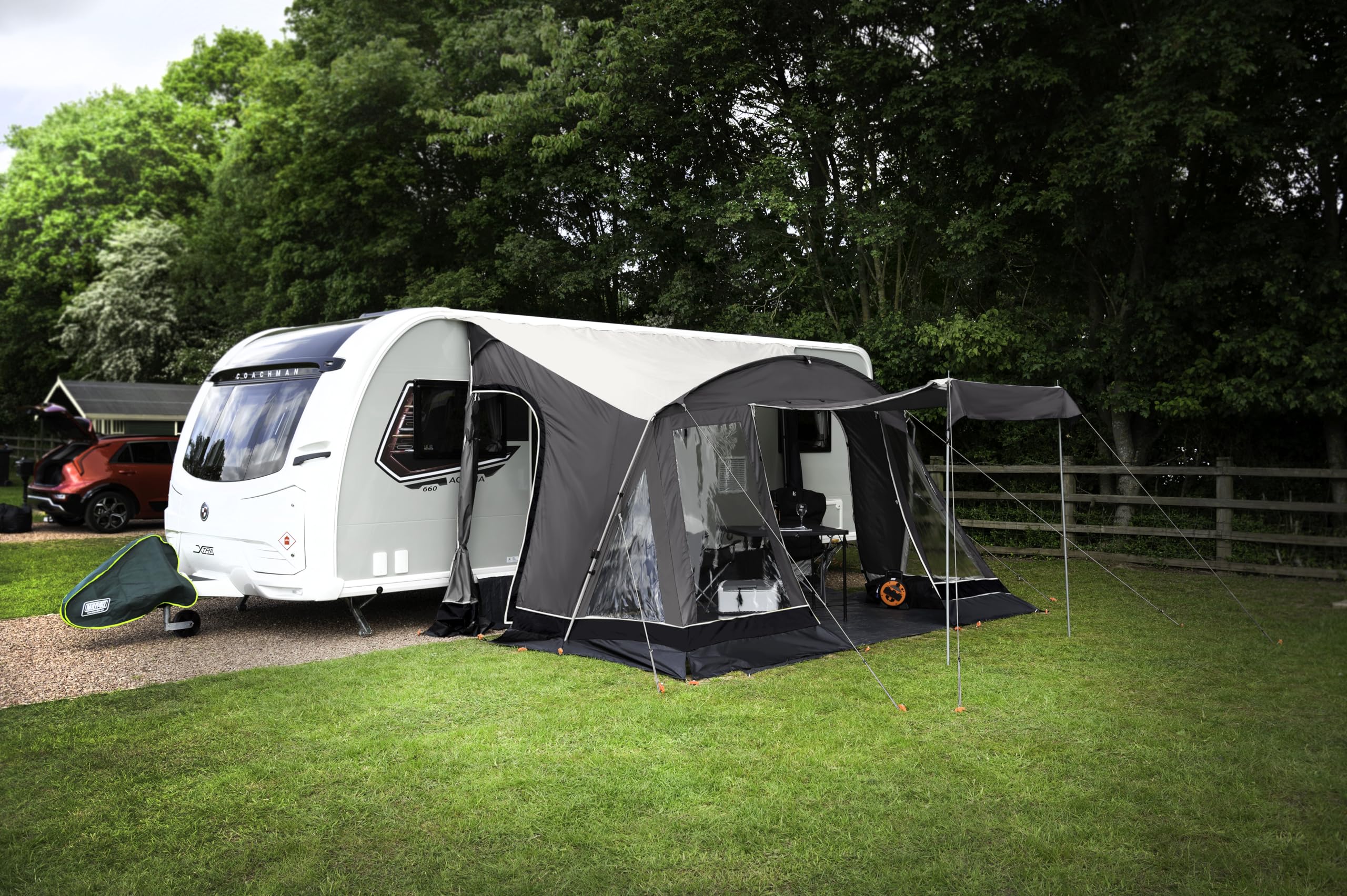 Maypole Stoneleigh Vorzelt, 390 cm, für Wohnwagen und Wohnmobile mit Einer Markisenkanalhöhe von 235 bis 250 cm