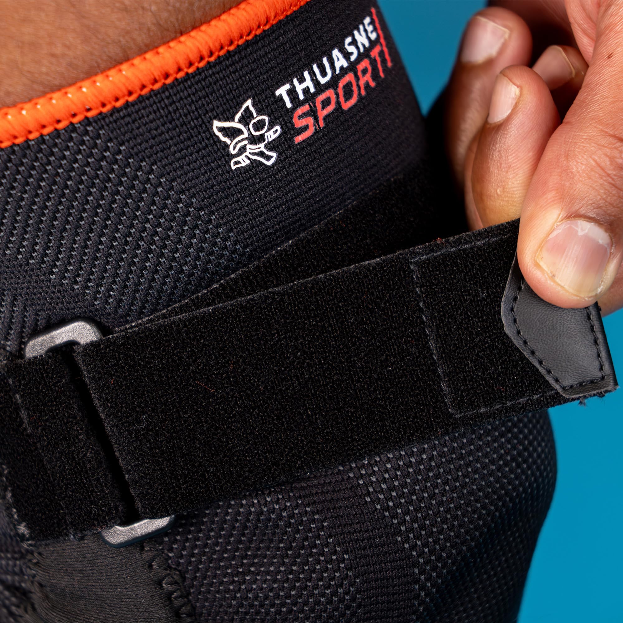 THUASNE Sport - Rodillera Ligamentaria Reforzada - Lesiones Ligamentarias, Rodilla Inestable - Montantes Articulados Rígidos Laterales - Índice De Soporte 3/3 - Dispositivo Médico CE - Talla S