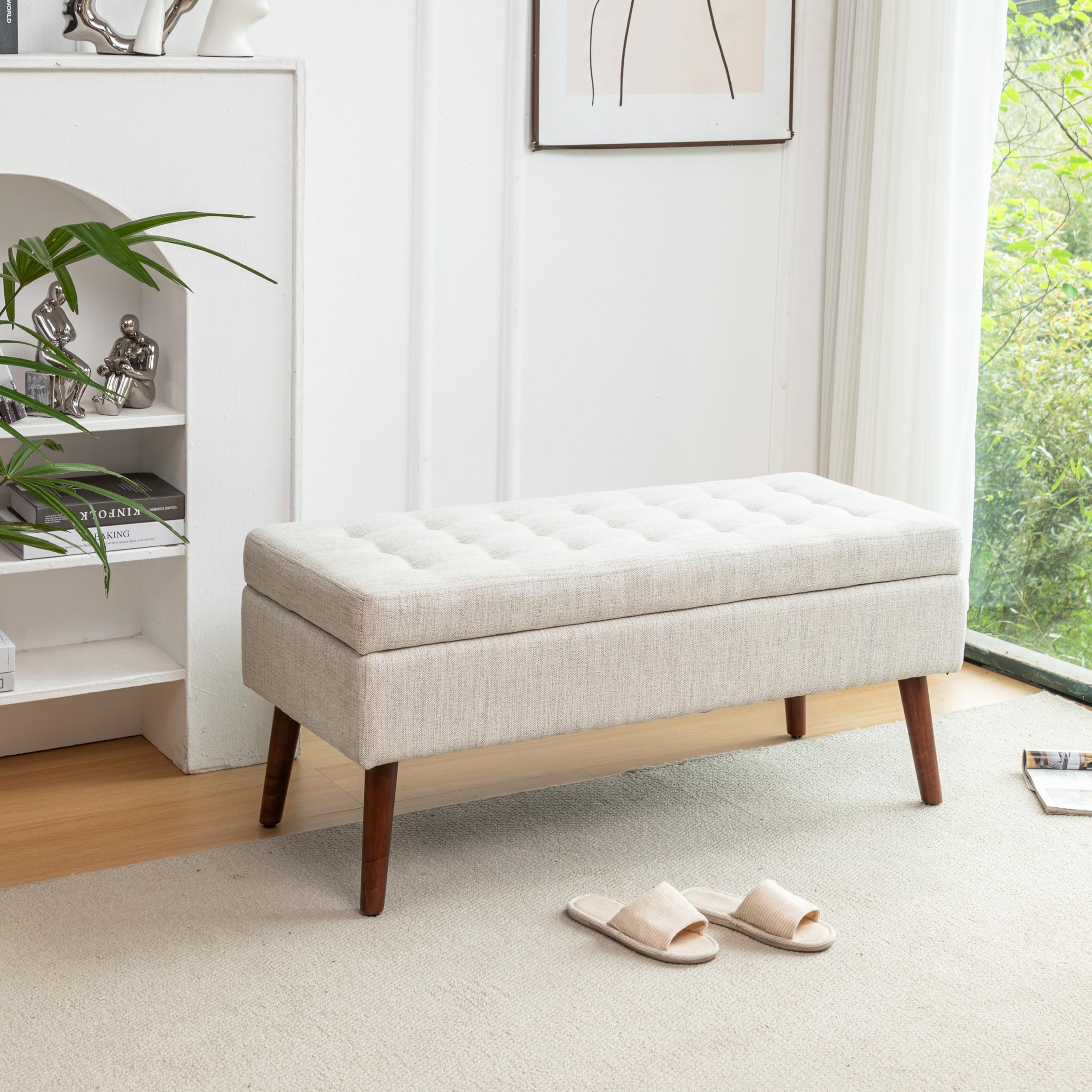 Amazon.com: Star20XX Storage, Bedroom, Entryway, Off White Linen