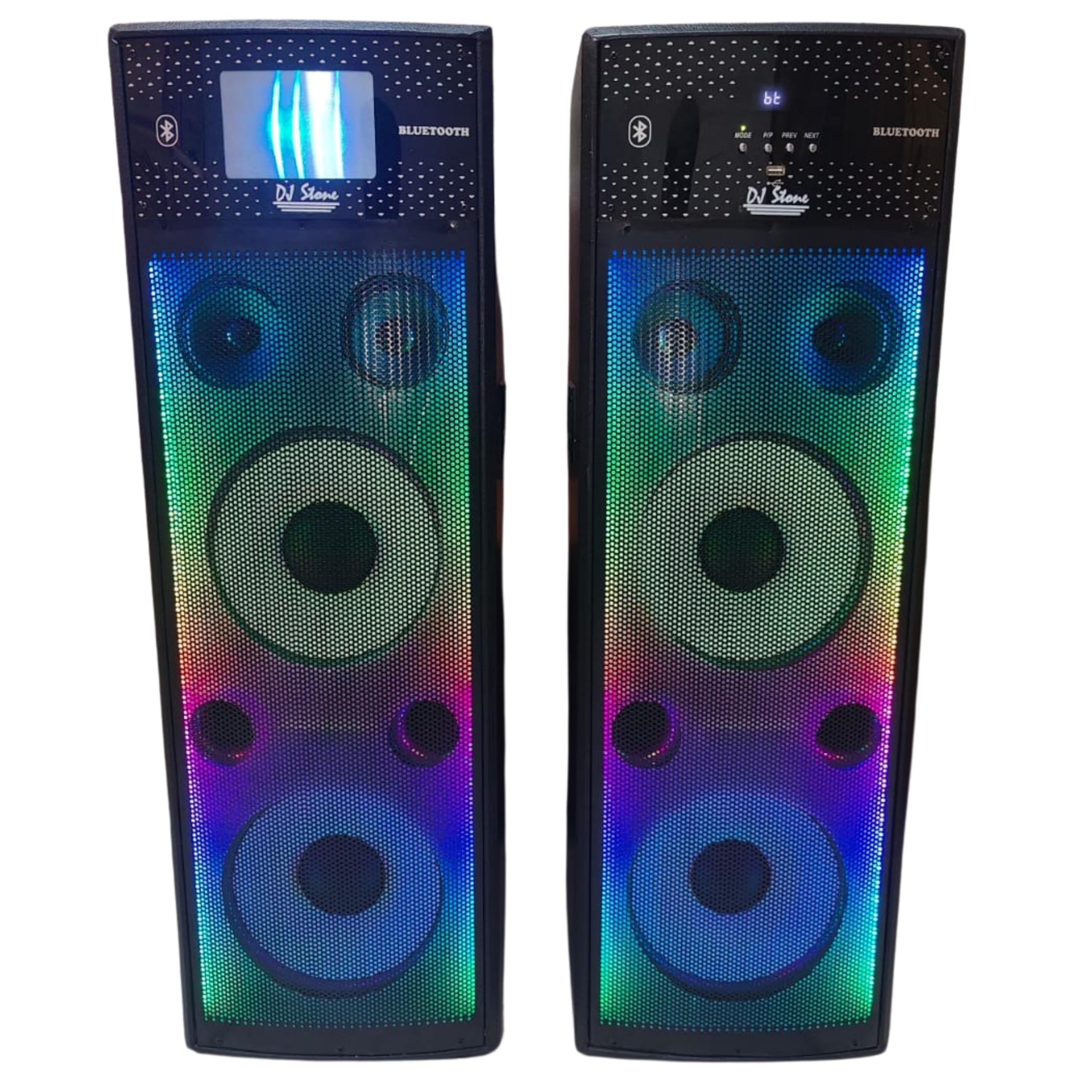DJ STONE DJ1010 Fire Light Ver1.1 Multimedia Mini DJ Party Tower Speaker. Karaoke Compatible | BT | USB | AUX. Thumping bass. Best for Singing Practice with MIC Volume & ECO Control