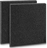 Pangda 2-Pack Anti-Static Black Polyurethane Foam Sheets 12x12x0.25in - Cuttable High-Density Pads for Electronics, Tools, Crafts & Storage