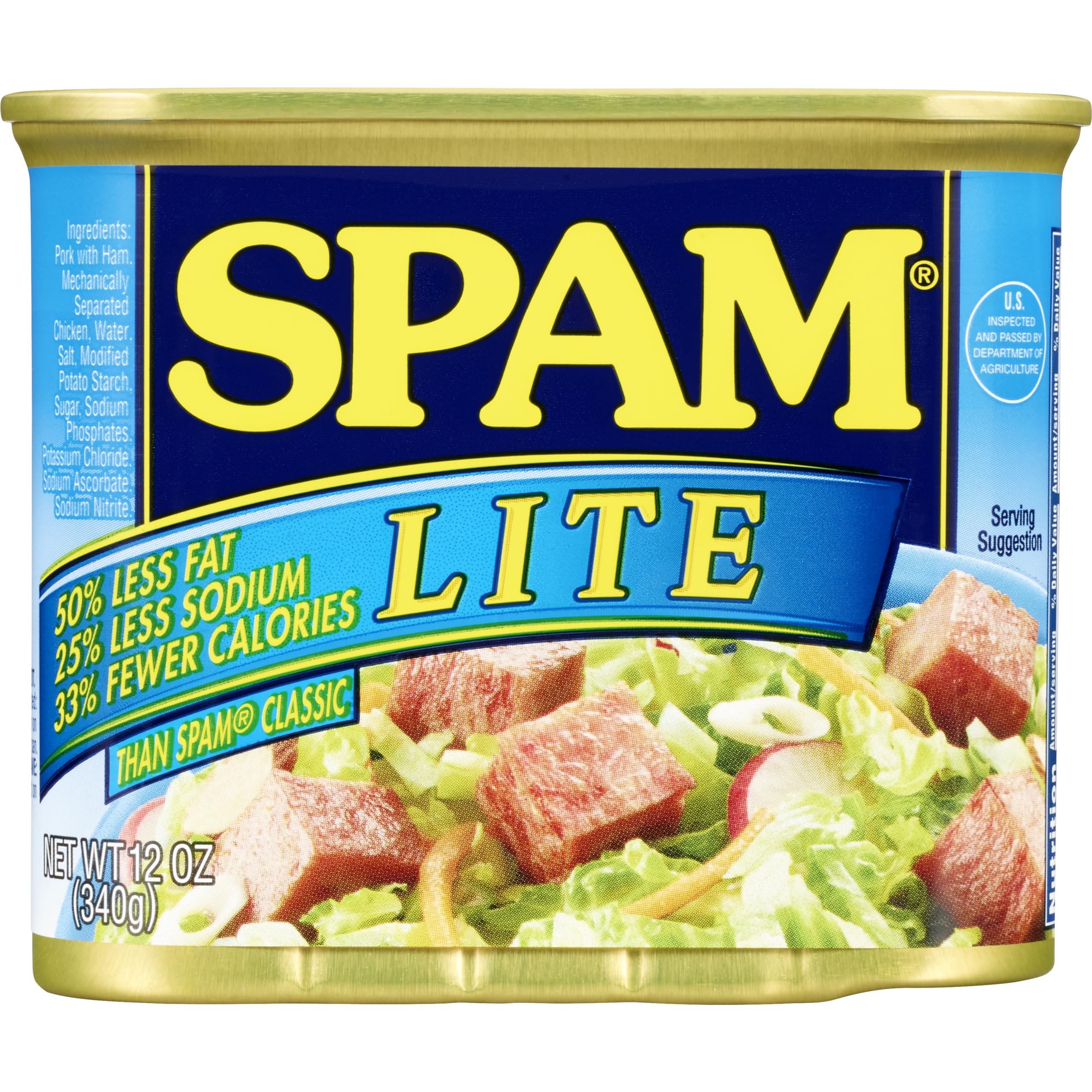 SPAM Lite, SPAM Canned Meat, 12 oz Can, (12 Pack)