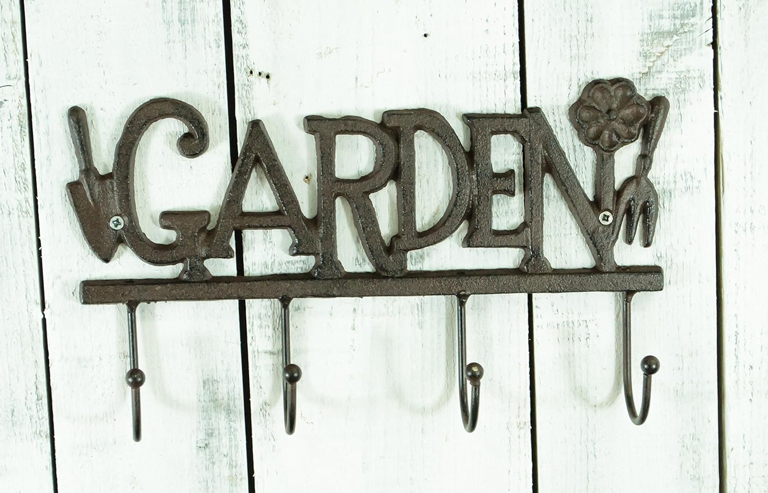 4 Hooks Garden Design Cast Iron Kitchen Garden Wall Coat
