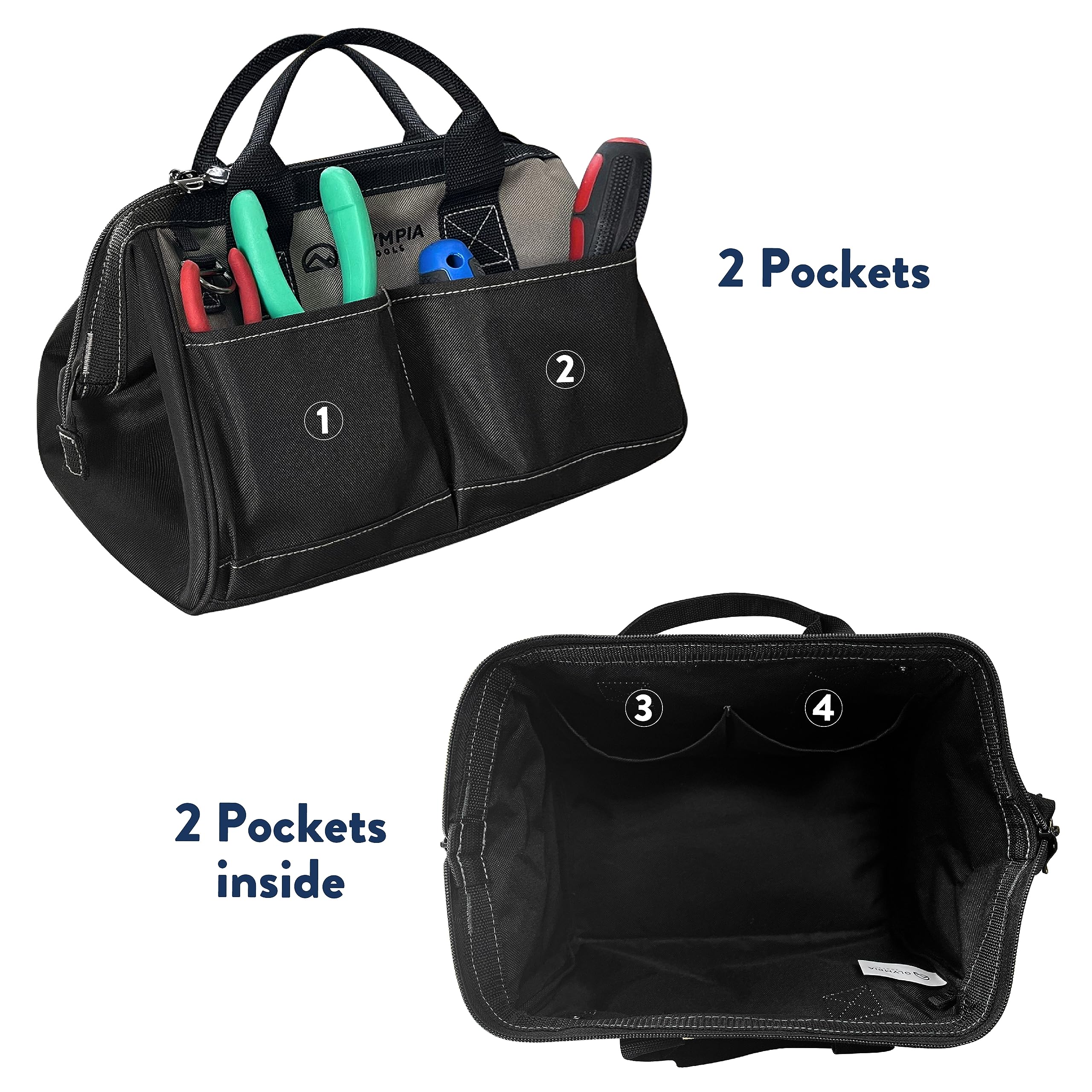Olympia Tools 12" Tool Bag - Heavy Duty Organizer -5