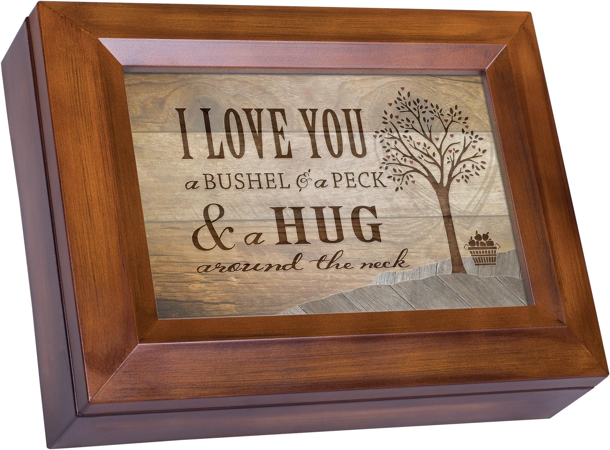 Amazon.com: Cottage Garden Love You Bushel and a Peck Walnut Wood
