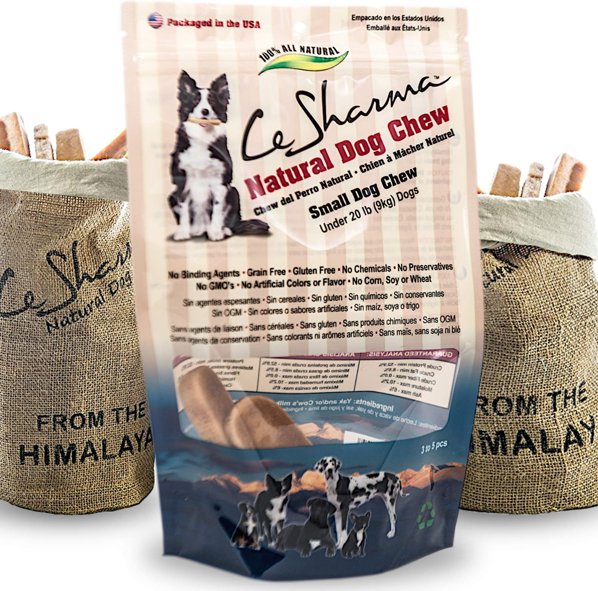 Himalayan Natural Dog Chews – Long-Lasting Yak Milk Treats – 100% Natural, Odorless, High Protein – Healthy Chew for Small Dogs – Grain-Free & Preservative-Free, 4.5 lb. Small Bulk Bag