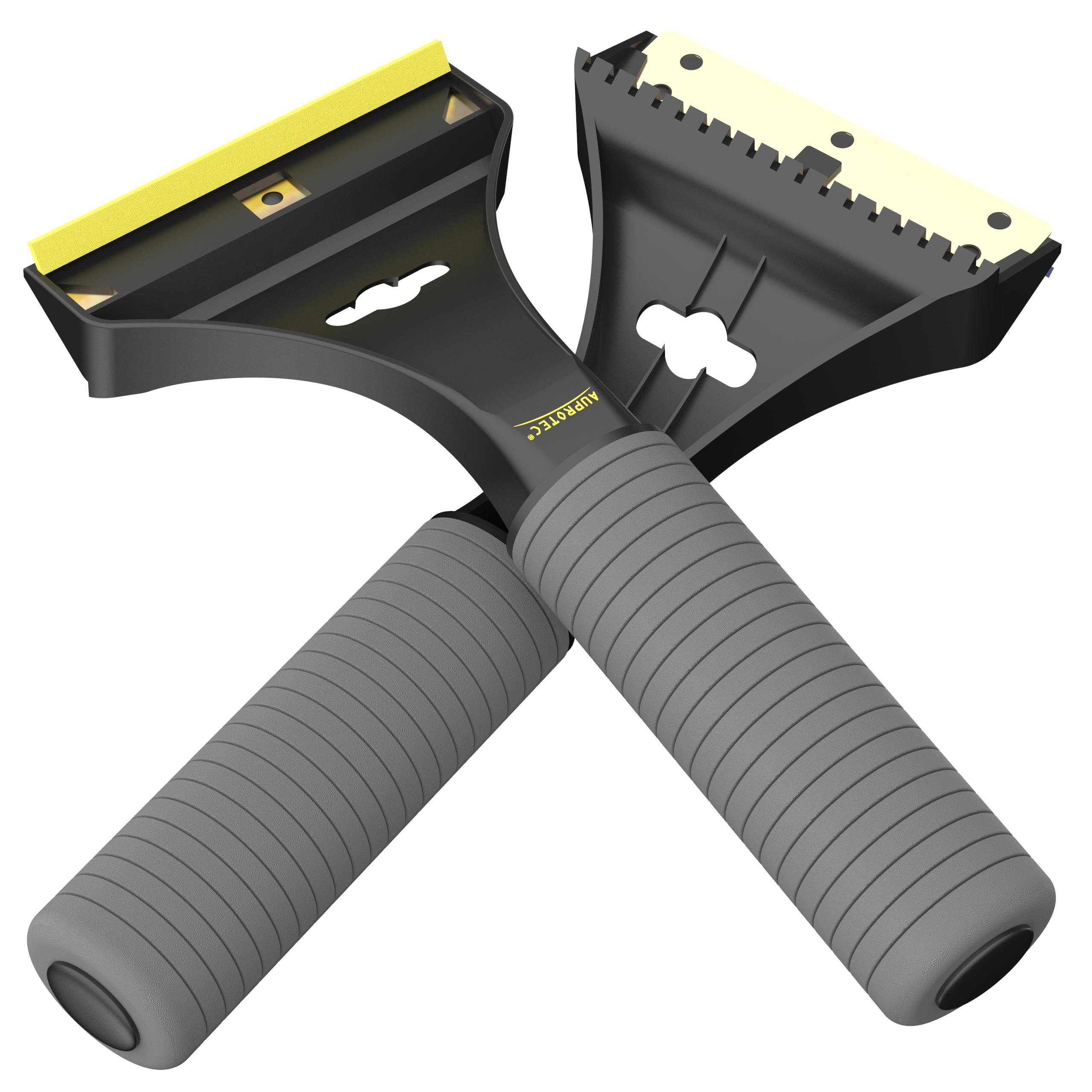 Raschietto Per Ghiaccio Con Lama Ottone - Manico Antiscivolo, Colore Nero-Blu - Foto 3