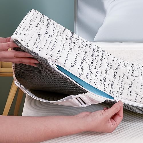 Miniatura 3 de Subrtex Funda para Cubrecolchón Tamaño Queen de 3 Pulgadas (Solo Funda) Protector de Cubrecolchón Ropa de Cama Forro Extraíble con Cierre de