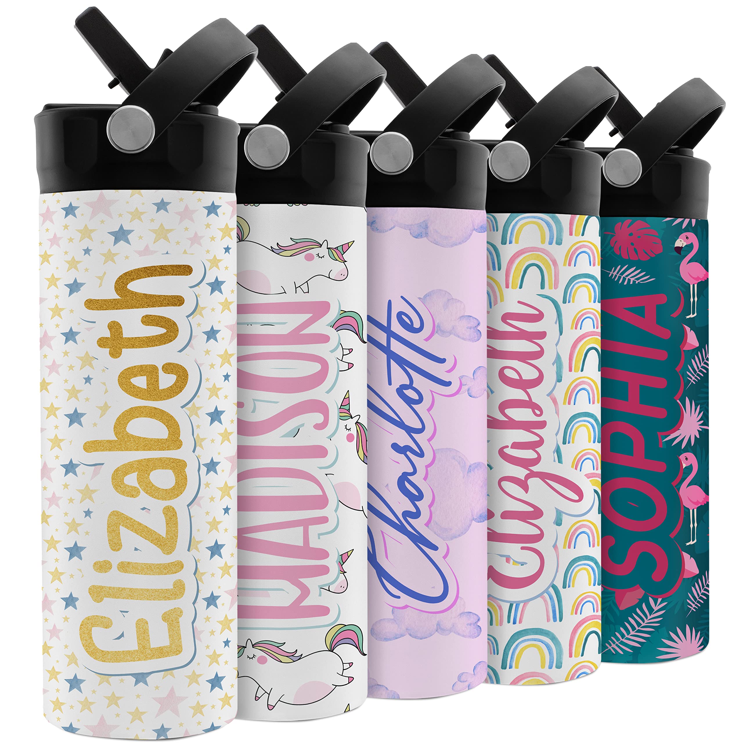 Personalized Water Bottle for Kids - 20 oz - 14 Design Options, Custom Water Bottle for Children - End of School Year Gifts, Back to School Gifts -