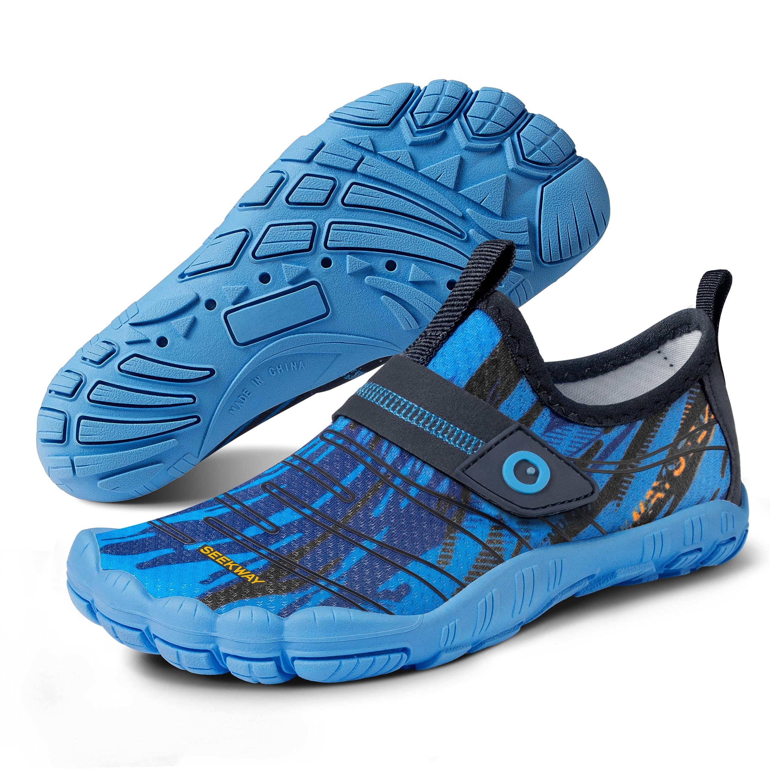 SEEKWAY Barefoot Water Shoes for Kids - Wide Toe Box and Quick-Dry Sand Shoes Toddler for Hiking Swim Beach Pool Kayak Sport Accessories, Camping