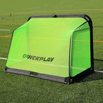 QuickPlay Pro Alu Training Soccer Goals - Portable Pop Up Soccer Goals with Aluminum Frame, Backyard Soccer Nets for Kids Soccer & Soccer Training Equipment with 10-Second Foldable Packdown