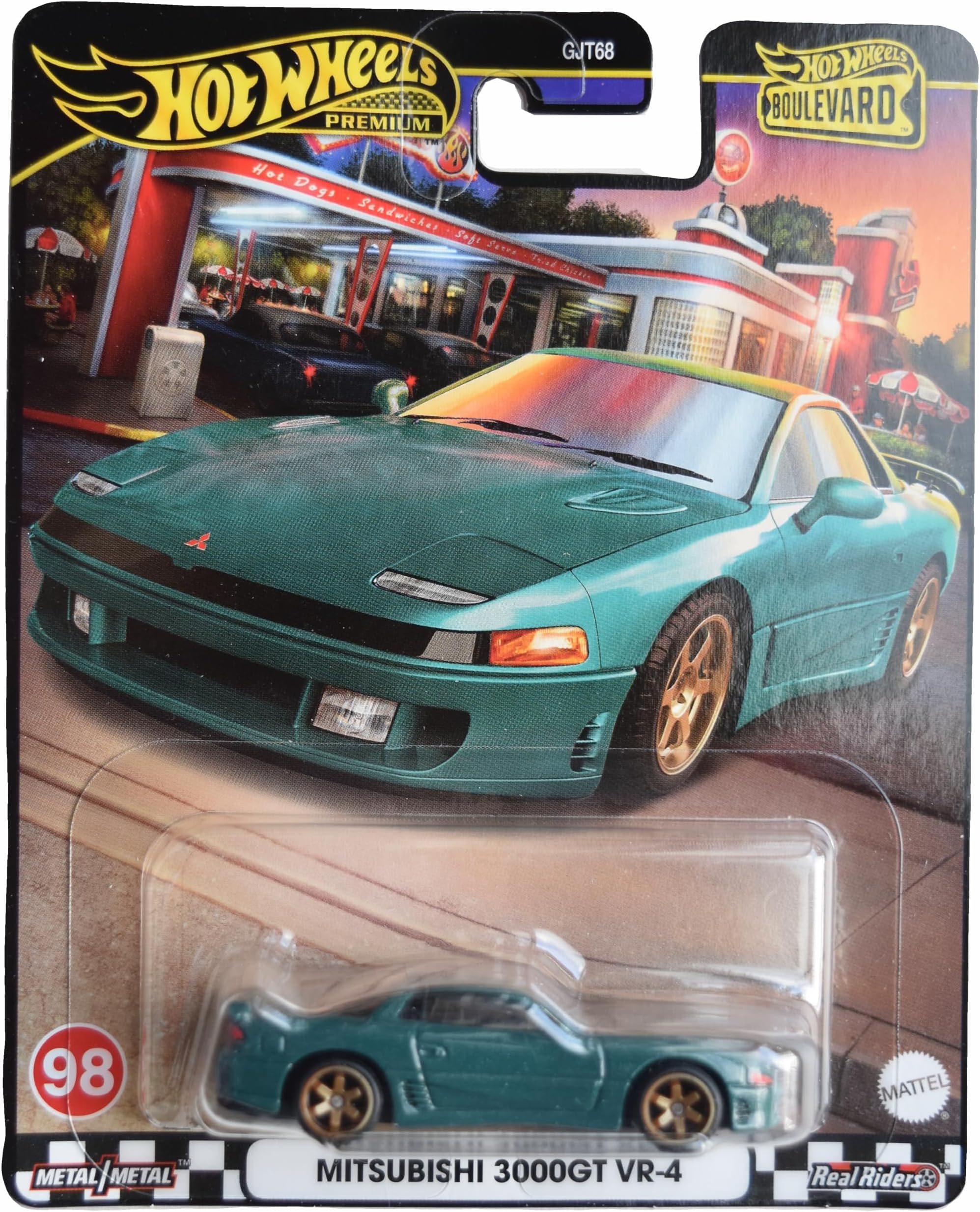 Hot Wheels Mitsubishi 3000GT VR-4, Boulevard [Green]
