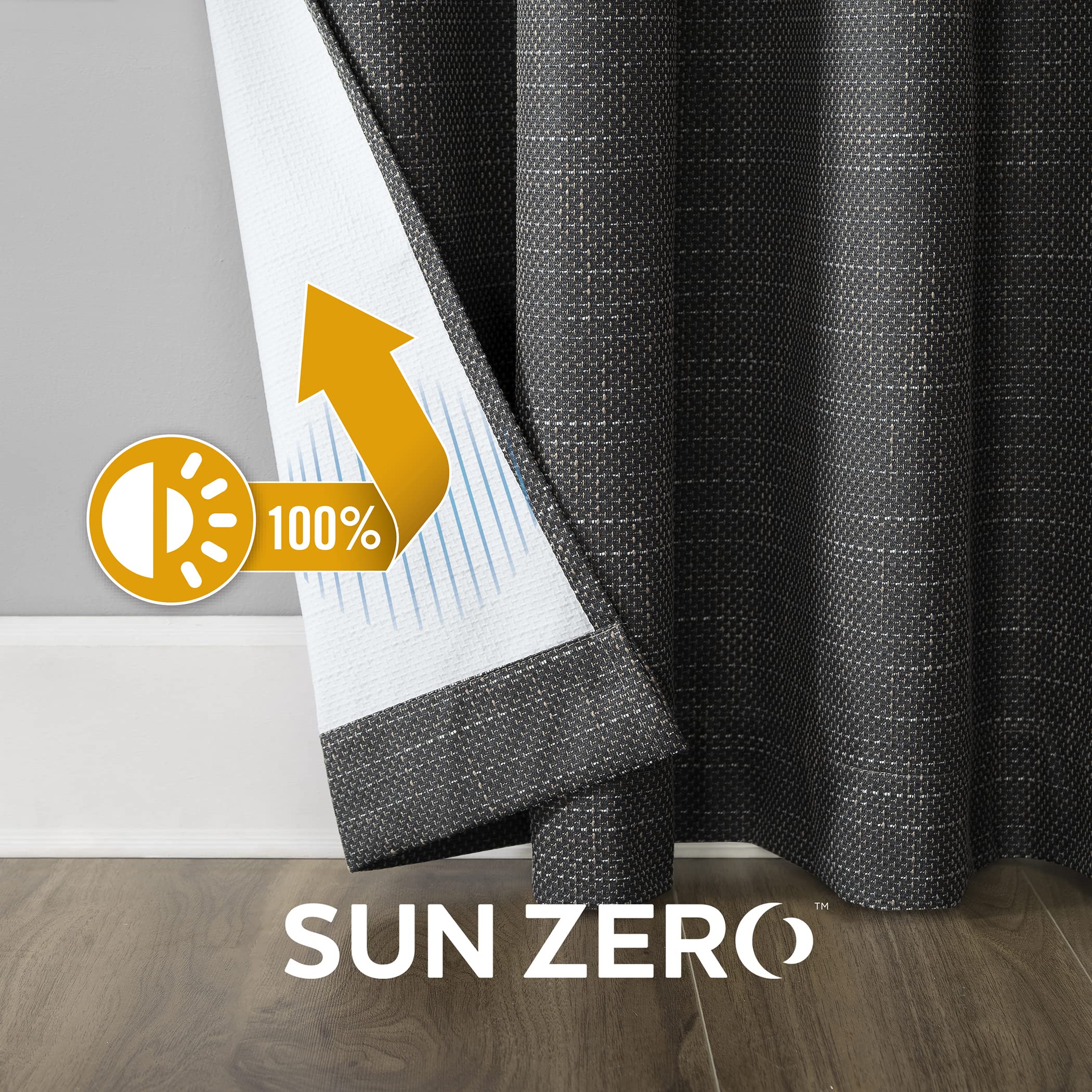 【色: ダークグレー】Sun Zero ハーディング(Harding) 1級遮光 Amazon｜Sun Zero ハーディング(Harding) 1級遮光 遮光カーテン 防音