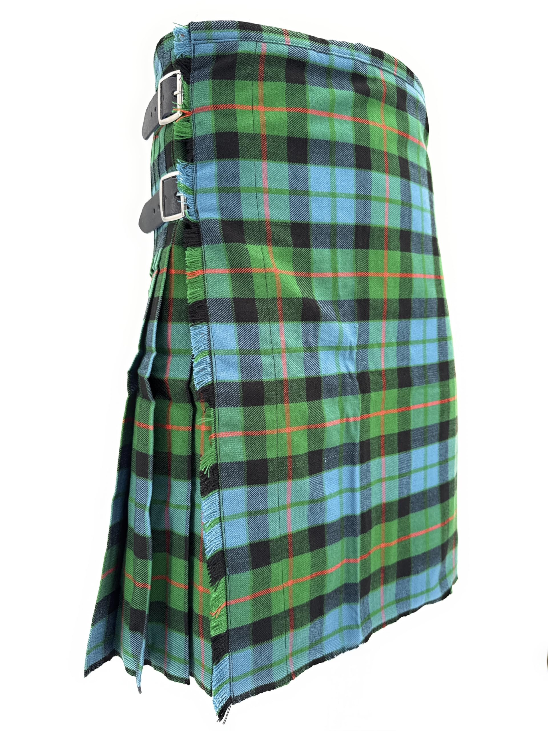Tartan Tweeds Men's 8 Yard Wool Blend Kilt, 12oz Weight, Extra Deep Pleats, Standard Fit (UK, Waist, 40, Regular, Regular, Gunn Ancient) โ image 1