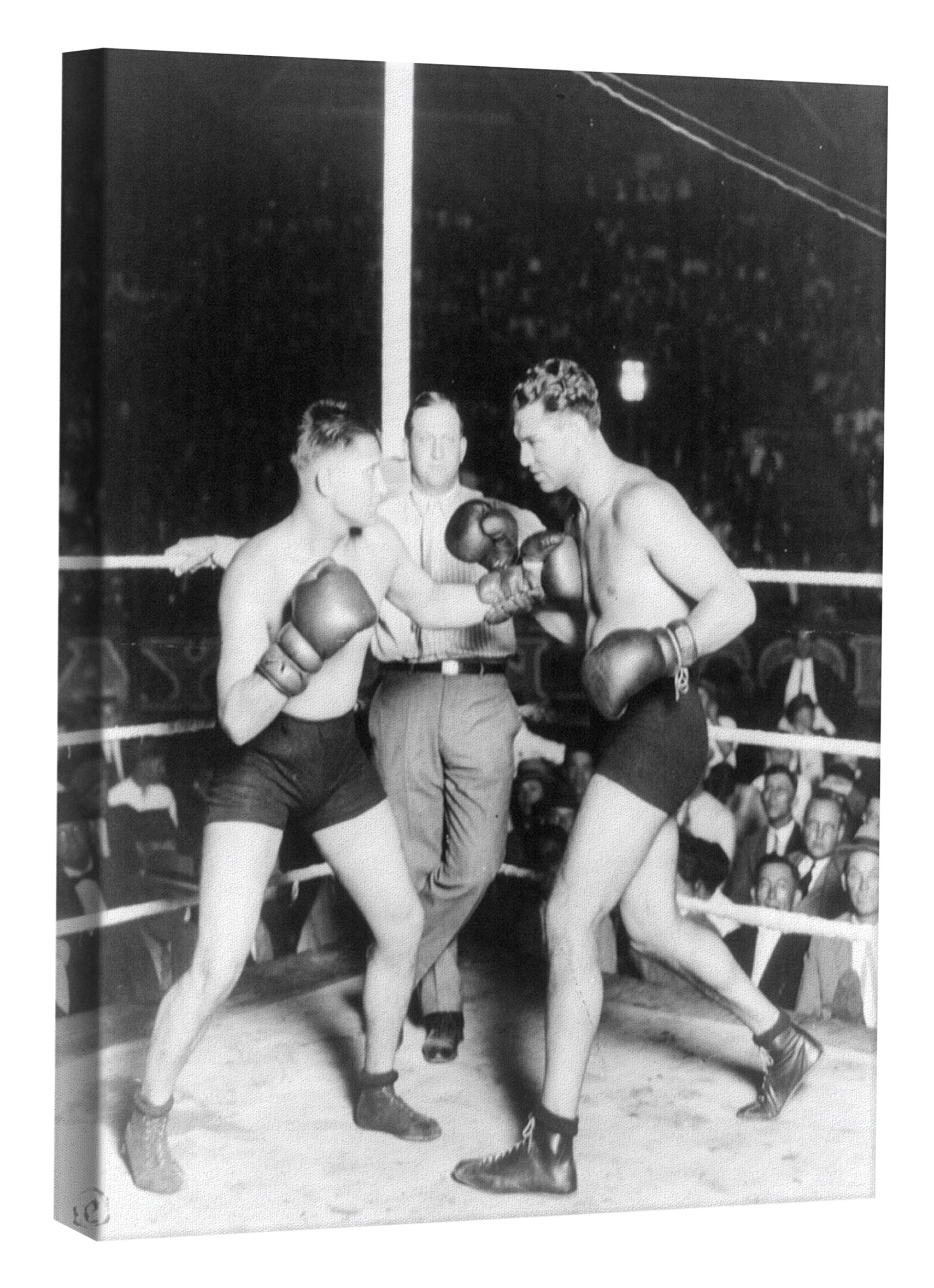 JP London MCNV2472 Vintage Jack Dempsey Boxing Champ 1920 2" Thick Heavyweight Gallery Wrap Canvas, 2' x 3'