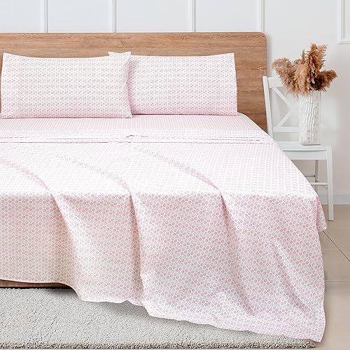 Miniatura 2 de ROYALE LINENS - Sábanas estampadas de 3 piezas tamaño individual - Juego de sábanas de microfibra cepillada 1800 - 1 sábana bajera, 1 sábana