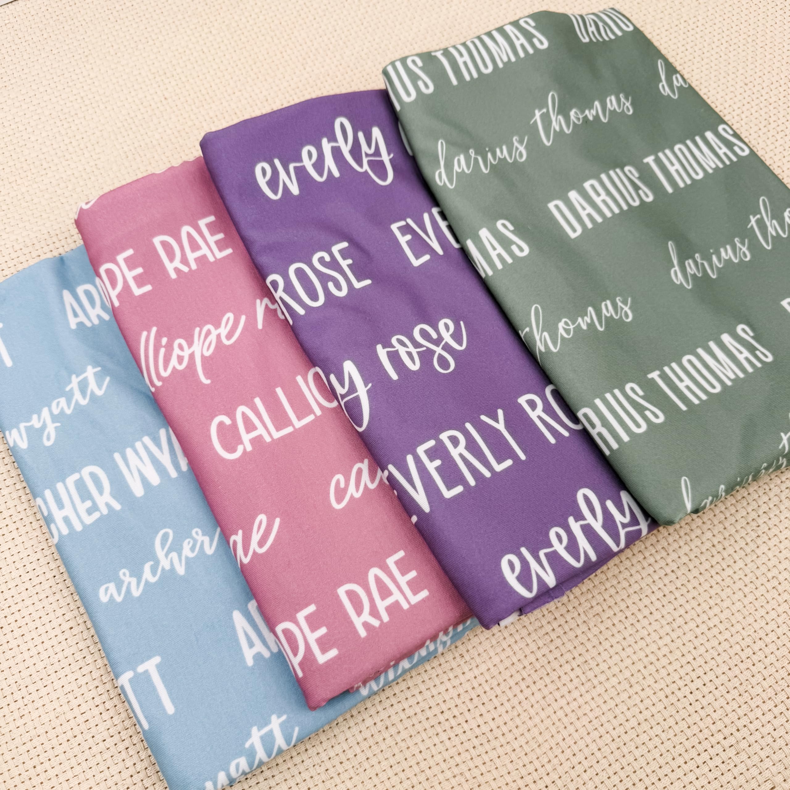 Personalized Baby Swaddle, Baby Name Sign for Hospital, Birth Announcement, Gender Reveal, Swaddles for Newborns, Baby Essentials, Blue Swaddles, (Swaddle Only)
