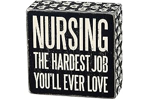 Primitives by Kathy 6" x 2.5" Nurse Signs - Nursing: The Hardest...