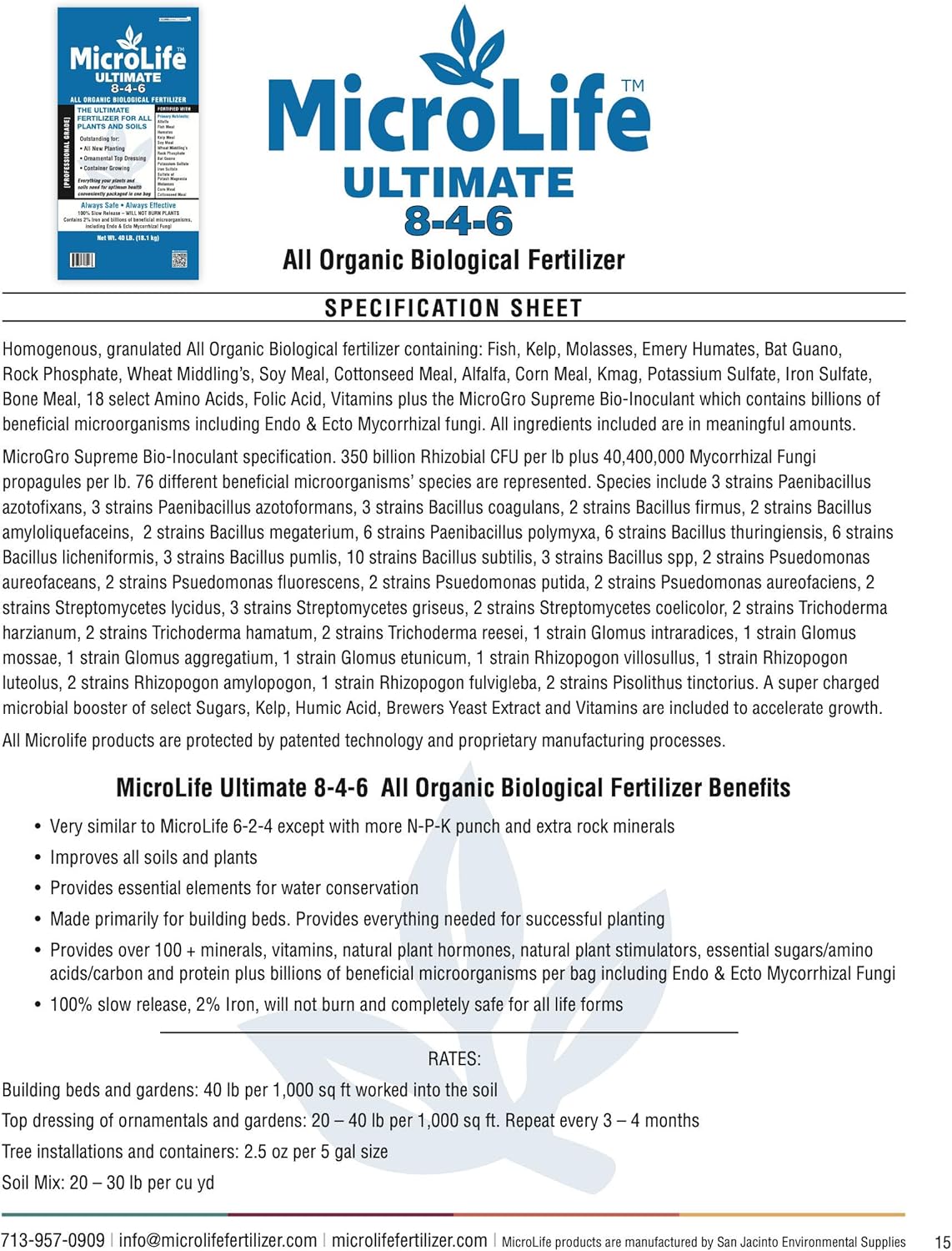 MicroLife Ultimate (8-4-6) Professional Grade Granular Organic Fertilizer for All Vegetables, Flowers Trees and Bushes, 7 LBS - Image 6